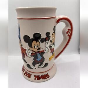 Vintage Disney Mickey Mouse "Mickey Through The Years" Stein/Mug Ceramarte 1994